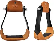 CHALLENGER Horse Western Saddle Tack Barrel Racing Aluminium Stirrups 5181