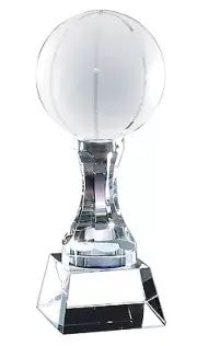 FANTASY BASKETBALL TROPHY CRYSTAL AWARD TROPHY FREE ENGRAVING 10" M~CRY148