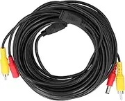 MUNEFE Security Camera Cable, Portable CCTV Cable, CCTV Camera Cable, Suitable for Transmitting Power and Video Signals (15m/49.2ft)