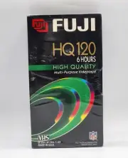 Fuji HQ120 Blank VHS Video Tape 6 Hour (1) Multi-Purpose Video Tape VCR