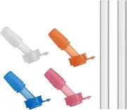 CamelBak eddy+ Kids 4-pack, Bite Valve and Straws, Multi Color