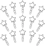 60Pcs Star Shaped Spring Snap Keychain Clip,Metal Swivel Clasp Snap Hook Key Ring with Chain Hanging Buckle with Open Jump Ring Connector for DIY Crafts Key Ring Making,Keychain Accessories