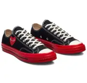 Size 12 Converse Chuck Taylor All Star 70 Ox Comme des Garcons PLAY Black Red