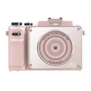 4K Digital Camera for Photography Autofocus Vlogging WiFi Camera for YouTube Video Compact Travel Vintage Point Shoot Cameras (Pink)