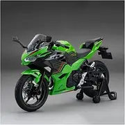 Die-cast Metal 1:12 for Kawasaki Ninja 400 Motorcycles Model Sound Light Mini Vehicle Model Exquisite Presents Collections Miniature Vehicle(Green)