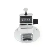 4 Digit Manual Hand Tally Mechanical Palm Click Counter Round Ba~gw