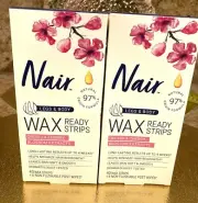 BRAND NEW NEVER OPENED 2 NAIR WAX READY STRIPS 40 WAX STRIPS PER BOX! TEEN WOMEN