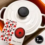 Le Creuset Mickey Mouse Limited Collection 90th Cocotte Ronde 7in White Pot New