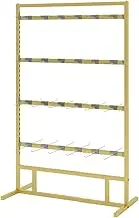 4 Floors Display Stand, Slipper Rack, Multifunction Socks Underwear Gloves Ornament Retail Store Storage Rack, Boutique Clothing Store Organizer, Height Adjustable (Color : Black, Size : 80 (Gold