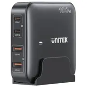 Unitek P1229ABK 100W Desktop GaN Charging Station with 2x USB-C PD Ports & 2x USB-A QC3.0 Ports - Black [P1229ABK]