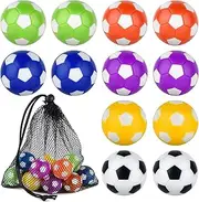 12 Pieces 36mm Foosball Balls Table Football Soccer Replacement Balls Multicolor Official Tabletop Balls with a Black Drawstring Bag