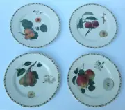 QUEEN'S RHS FINE CHINA HOOKERS FRUIT SET OF 4 SALAD PLATES AUTHENTIC NEW