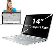 [QYiiD] Laptop Privacy Screen 14 Inch Compatible with HP/Dell/Acer/Samsung/Lenovo/Toshiba,16:10 Aspect Removable Filter Protector, Anti Glare Blue Light Laptop Screen Privacy Shield 14 inch