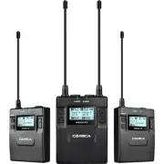 COMICA WM300A UHF Wireless Microphone With Dual Transmitter 96 Selectable