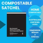 Compostable Satchels 165mm x 235mm Courier Bags Corn Starch Biodegradable Mailer