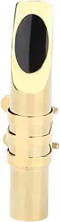 LOCADENCE Alto Sax Saxophone Mouthpiece, Gold Brass Bariton Mouthpiece with Cap Pads for Professionals Beginners (5C)