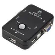 Dual/2-Port USB VGA KVM Switch Box Mouse Keyboard Monitor Sharing Computer PC A