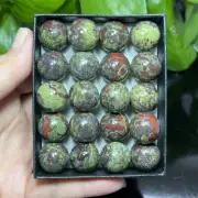 20pcs Natural Dragon blood jasper ball quartz crystal Sphere healing 15mm+Box