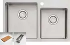 Oliveri Apollo 1 & 3/4 Double Left Hand Bowl Inset/Undermount/Flush Sink AP1415