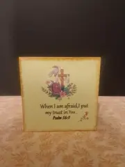 Spiritual Plaque 5" X 5", Psalms 56:3, When I Am Afraid