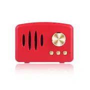 1200 MAh Mini Retro Bluetooth Speaker Wireless Smart Radio Subwoofer Card Mobile Audio-Red