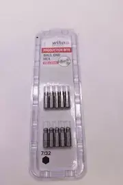 (10-Pk) Wiha Tools Ball End Hex Insert Bit 7/32" x 25mm 71707