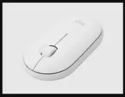 Genuine Logitech Pebble M350 Slim Silent Wireless + Bluetooth Mouse White