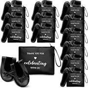 [Cuffbow] 12 Pairs Wedding Foldable Shoes Rollable Ballet Flats Dancing Slippers Bulk for Bride Bridesmaids Guests Dance Floor