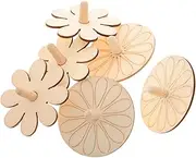 GALPADA 6pcs Wooden White Top Unpainted Wooden Tops Wooden Tops Wooden Spinning Wooden Painting Handmade Wood Handmade Spinning Tops Handmade Wood Gyroscopes Beige