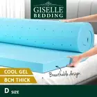 Giselle Bedding Memory Foam Mattress Topper Ventilated Gel Mat Bamboo 8cm Double