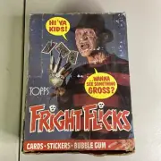 1988 FRIGHT FLICKS FULL WAX BOX 36 SEALED PACKS TOPPS FREDDY KRUEGER VINTAGE