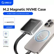 ORICO Magnetic M.2 NVMe 2230 SSD Enclosure for iPhone 15 Pro Max ProRes 10Gbps