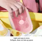 HG (800Ml Pink) Portable Folding Silicone Lunch Box Microwave Oven High