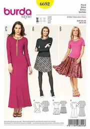 Burda Misses Dress with Top & Skirt effect Sewing Pattern 6692 Size 8-20 Uncut