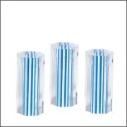 Optical Display -Octagonal Eyewear Mini Towers w/ Holes - Set of 3 in Blue