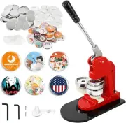 Ergonomic 2.28 Inch Button Maker Machine with 1000 Blanks - Create Custom Badges