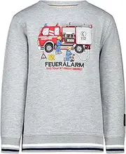 [SALT AND PEPPER] Boys Sweat Emb Firefighter Baby and Toddler T-Shirt Set