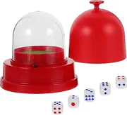 TOBBOMEY 1 Set Electric Dice Cup Dice Cup with Lid Dice Cup for Party Dice Cup for Bar Electric Dice Roller Automatic Dice Cup Dice Shaker Cups 6 Sided Dice Cubes Electronic Component Red