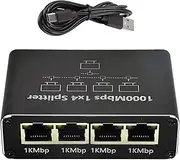 Out Dual Way 4 Ports RJ45 Network Hand Manual AB Sharing Switch Box Adapter Hub Mini 1000Mbps 4 in 1 Out/ 1 in 4 Out Accessory