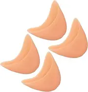 2 Pairs Ballet Dance Toe Pads Soft Pointe Toe Cover Skin Friendly Material Flexible and Comfortable Foot Protector for High Heels and Clogging Shoes Beige