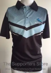 Cronulla Sharks NRL Classic Sublimated V Neck Polo Shirt Sizes S-5XL! 6