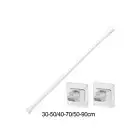 Telescopic Curtain Rod Extendable Shower Curtain Rod for Closet White Extendable