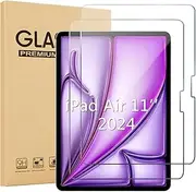 Aircawin Screen Protector for iPad Air 11 inch M2 2024,9H Tempered Glass Film for 11'' iPad Air 6th Generation,HD Clear,Bubble Free,Scratch-Proof,Case Friendly,Face ID&Apple Pencil Compatible-2 Pack