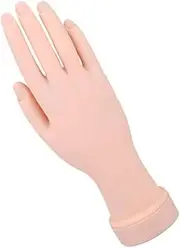 SHERCHPRY Professional Manicure Training Hand Model Bendable Fake Hand for Nail Art Practice Life Like Design Tool for Beginners and Salon Artists Lightweight and Reusable Manicure