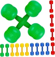 ibasenice 8 Pairs Dumbbells Hand Weights for Outdoor Lightweight Smooth Surface Exercise for Encourage Healthy Activity