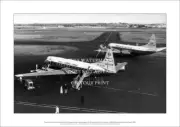 TAA Electra and Viscount A3 PRINT – Sydney Airport 1960 – 42 x 29 cm Poster