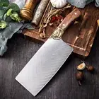 Meat Cleaver Knife Kitchen Slicing Chopping Utility Stainless Steel Wood Handle