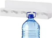 Coat Rack Wall Mount - Coat Hanger Wall, 23cm Wall Hook Rack - 5 Hooks PP Racks with Key Tray for Mail & Phones, Strong & Stylish Organiser, Ideal for Entryways, Fireplace Areas & Gifting Purposes