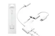 For IPhone Jack to 3.5mm Splitter 2 in 1 Adapter to AUX Headphone Charger