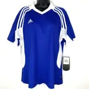 Adidas Copa Soccer Jersey Shirt Women's Large Climalite Cobalt Blue White NEW